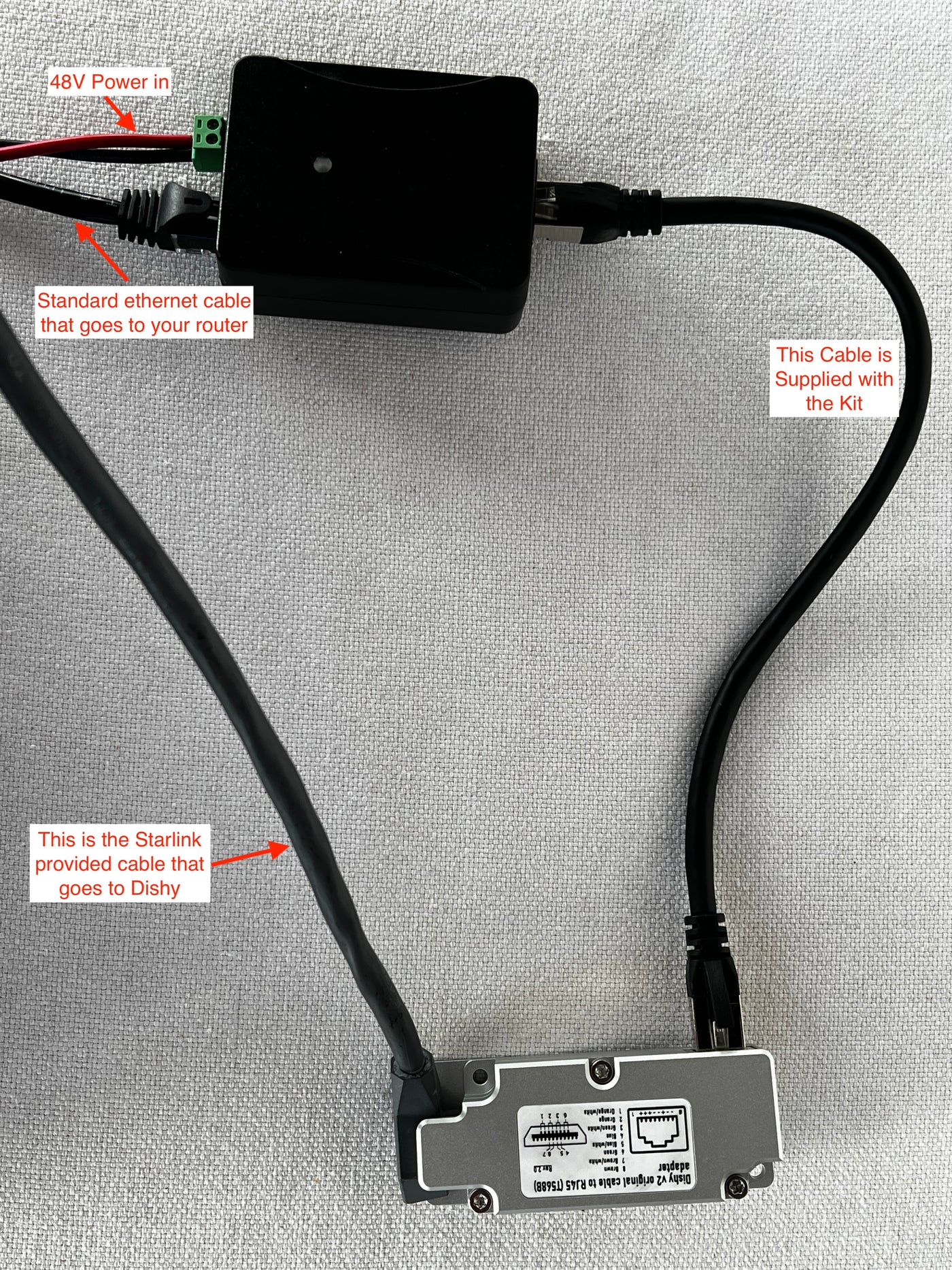 Adaptateur Ethernet Starlink Gen 2 -  France